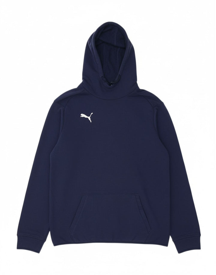 PUMA Mens Hoodie Jumper Large Navy Blue Cotton Vintage Puma and Second-Hand Puma from Messina Hembry 