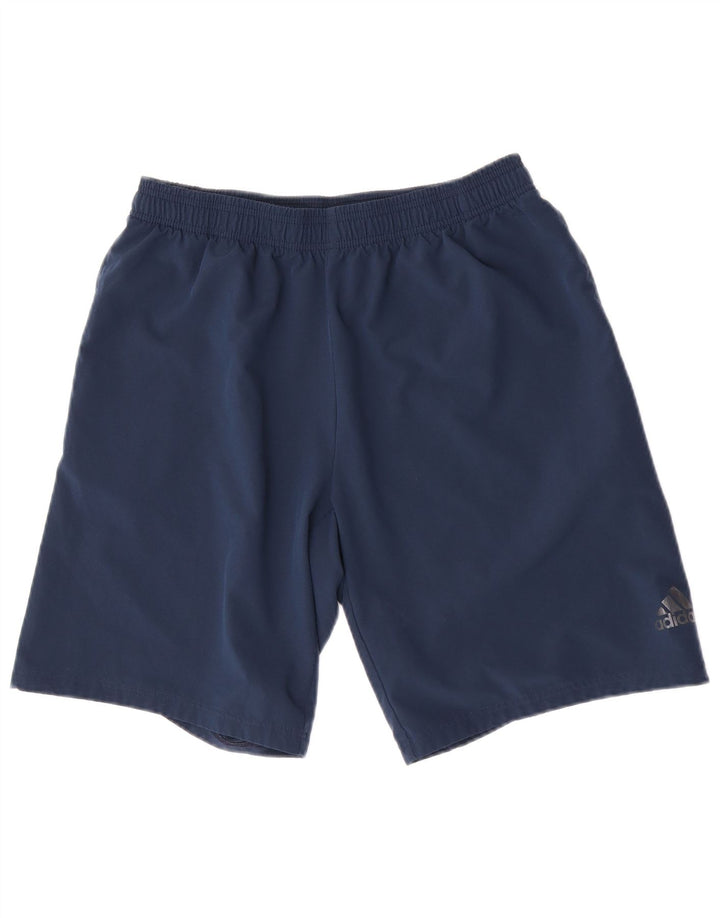 Ανδρικό αθλητικό σορτς Adidas Climalite μεγάλο μπλε ναυτικό πολυεστέρα