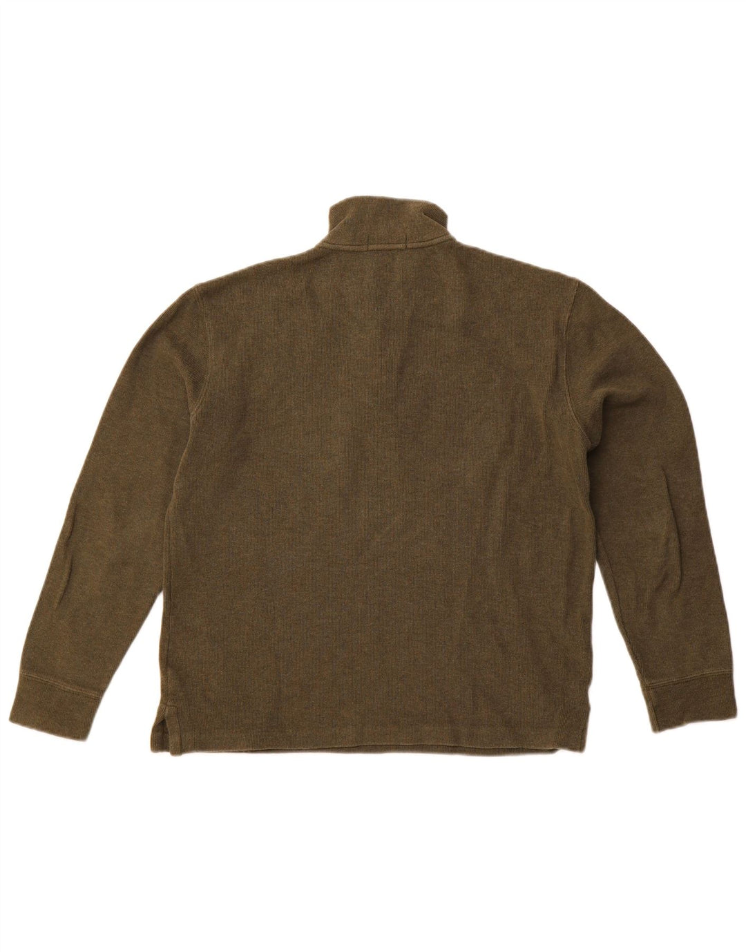 Polo Ralph Lauren Ανδρικό φούτερ με φερμουάρ, από βαμβακερό χακί