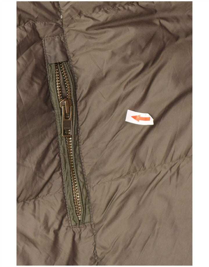 Jack Wills Γυναικείο παλτό με κουκούλα UK 14 Large Khaki Polyester