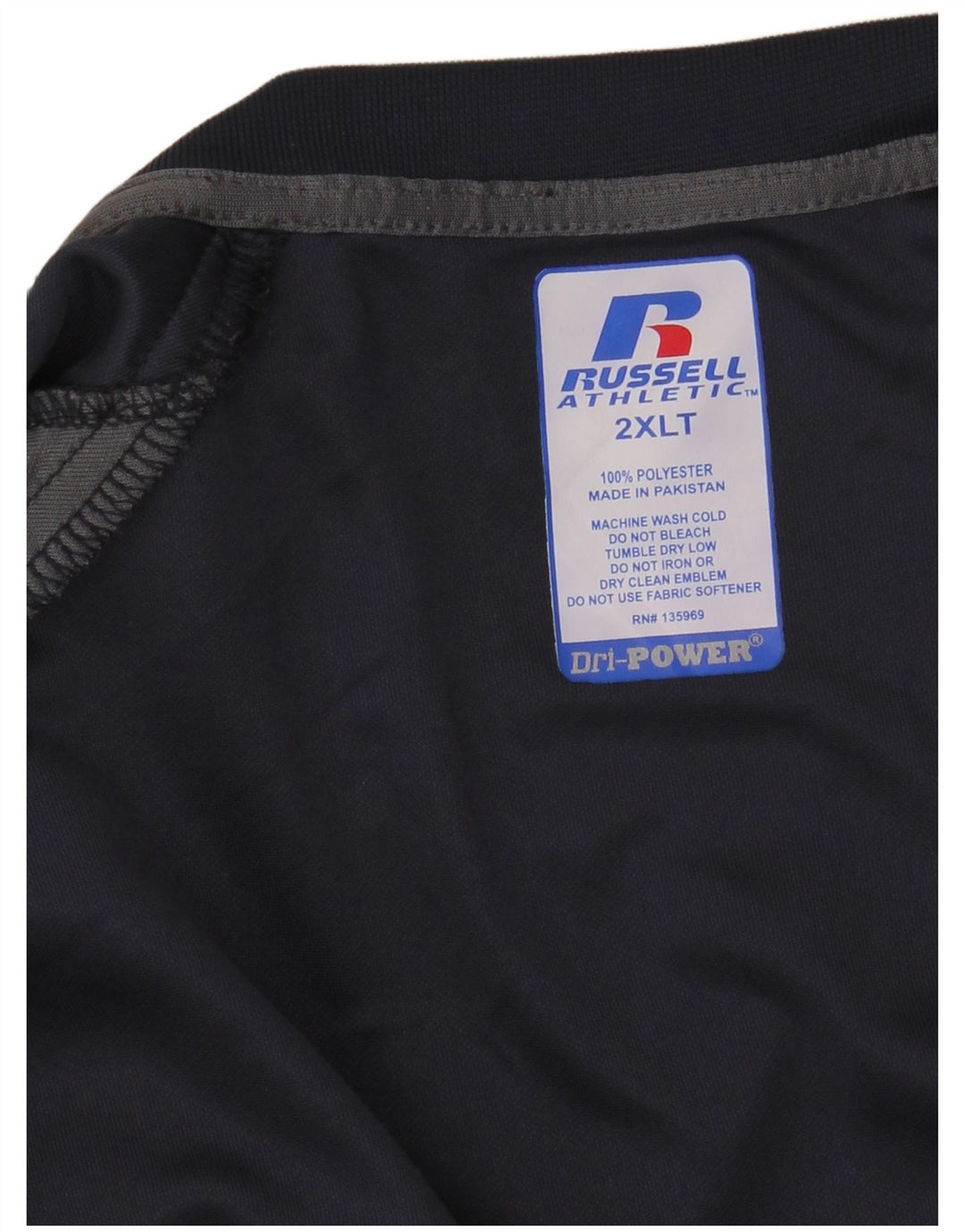 Ανδρικό ψηλό μπλουζάκι RUSSELL ATHLETIC Top 2XL Navy Blue Colorblock Πολυεστέρας