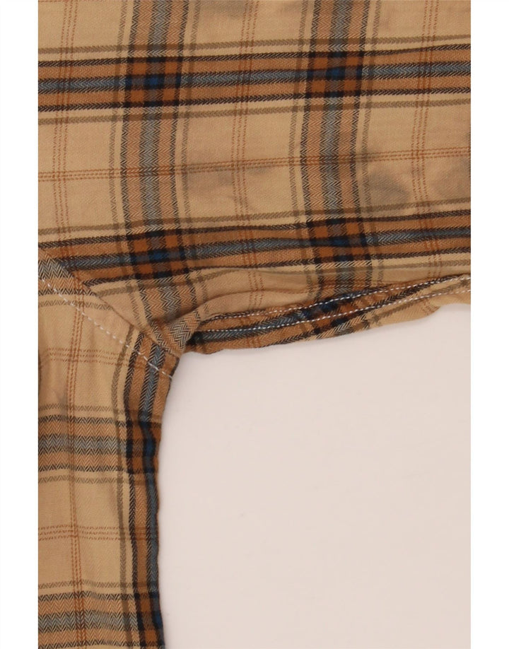 Ανδρικό φανελένιο πουκάμισο Guess Small Beige Check Cotton