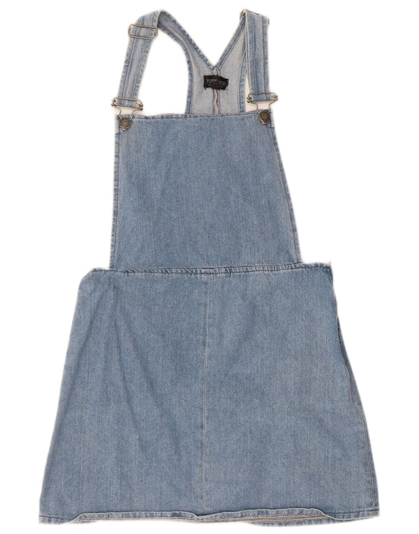 Topshop Γυναικεία Dungarees Τζιν Φούστα UK 10 Small W30 Μπλε βαμβακερή