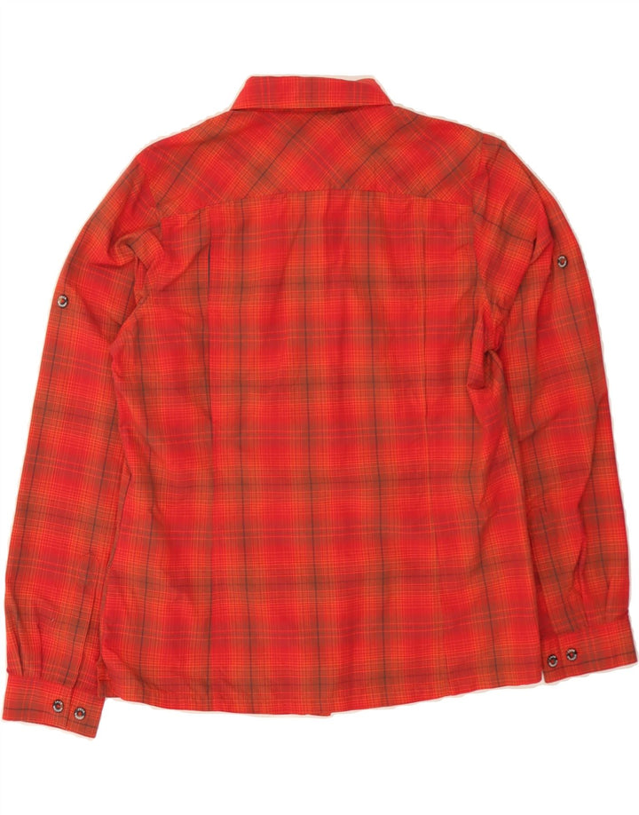 JACK WOLFSKIN Womens Shirt UK 12/14 Medium Red Check Polyamide Vintage Jack Wolfskin and Second-Hand Jack Wolfskin from Messina Hembry 