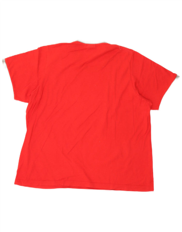 Ανδρικό γραφικό T-Shirt Adidas Top Μεσαίο κόκκινο βαμβακερό