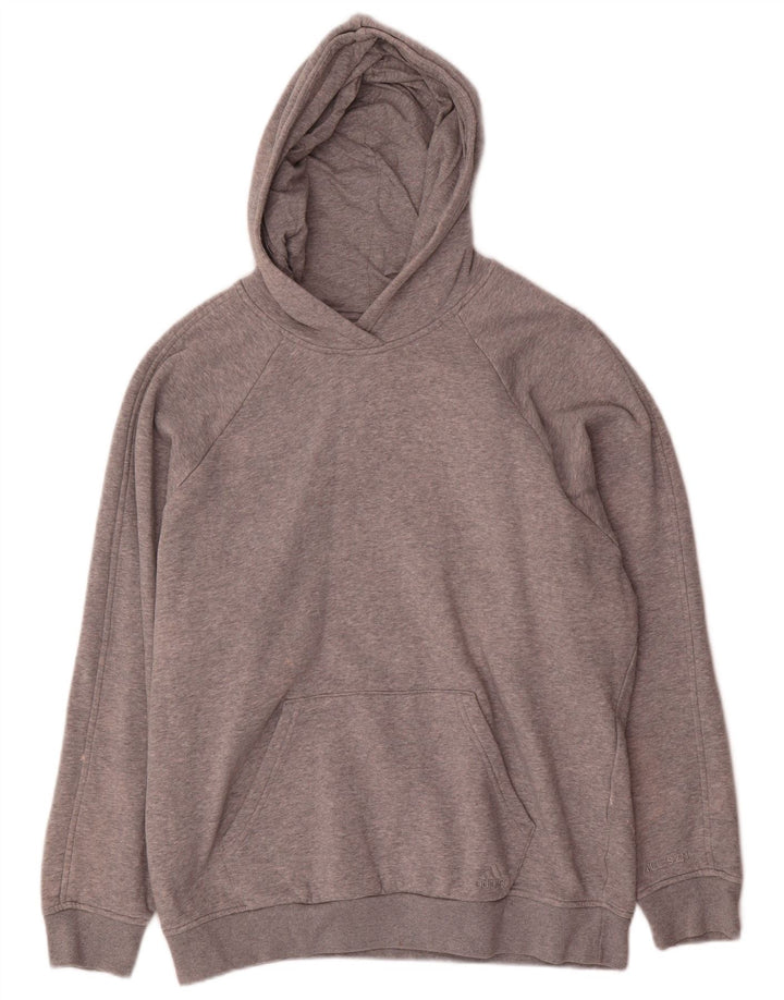 Adidas Γυναικείο Hoodie Jumper UK 14 μεσαίου γκρι βαμβακερό