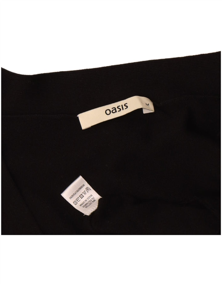 Γυναικείο πουλόβερ Oasis Crop Oversized Ζακέτα UK 14 μεσαίο μαύρο βαμβακερό
