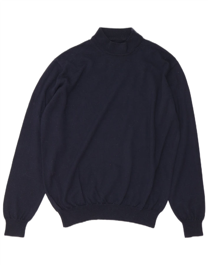 Ανδρικό πουλόβερ με λαιμό χελώνα VINTAGE Μεγάλο Navy Blue