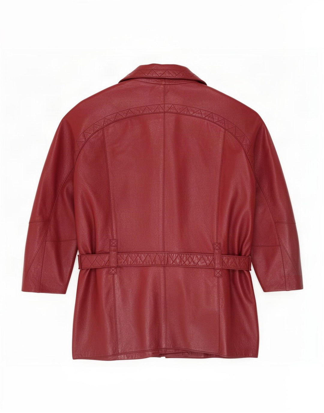 Vintage Γυναικείο Oversized Δερμάτινο Μπουφάν Biker EU 38 Medium Burgundy