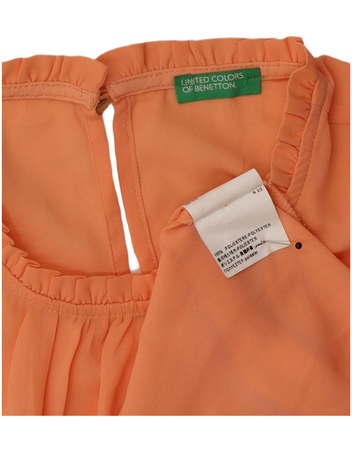 Γυναικεία μπλούζα Benetton Top UK 14 Medium Orange Polyester