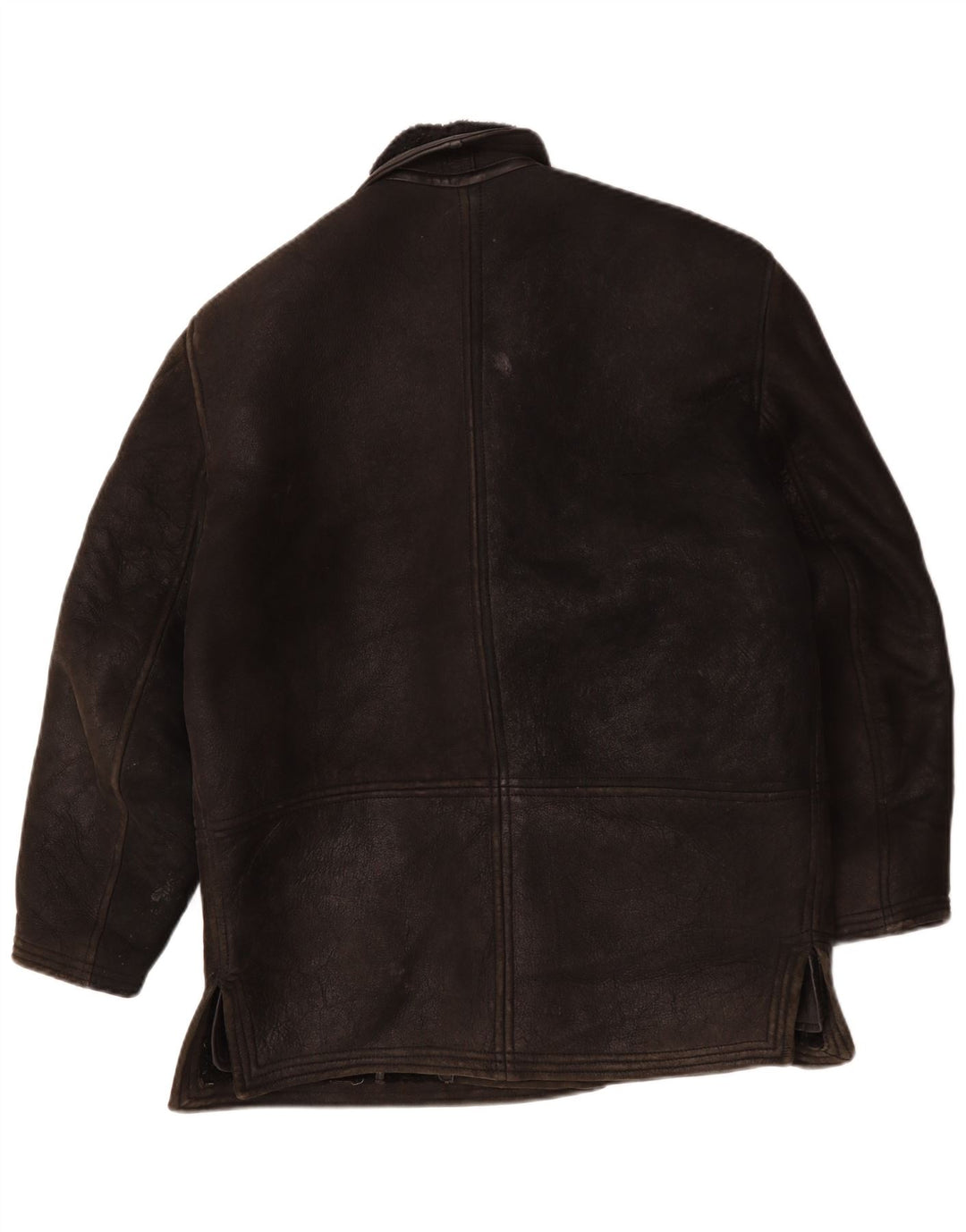 Vintage Ανδρικό Shearling Jacket UK 40 Large Black