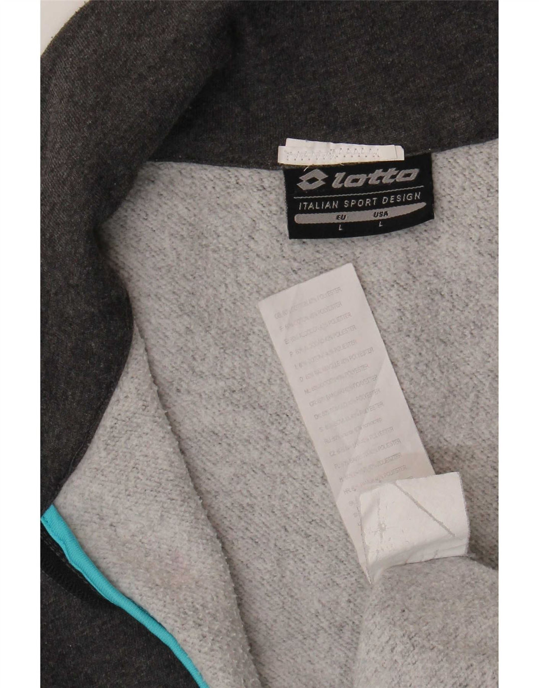 Γυναικεία αθλητική φόρμα Lotto Top Jacket UK 14 Large Grey Cotton