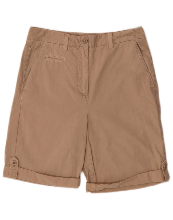 Marks & Spencer Γυναικείο ψηλόμεσο σορτς chino UK 8 Small W26 μπεζ βαμβακερό