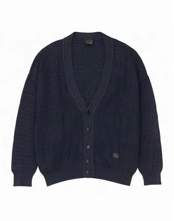 Ανδρικό πουλόβερ Paco Calvari Cardigan IT 54/56 XL Navy Blue Geometric