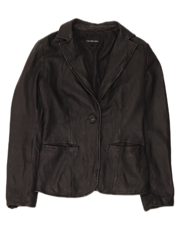 Calvin Klein Jeans Γυναικείο Μπουφάν 1 Κουμπί Blazer UK 10 Small Black