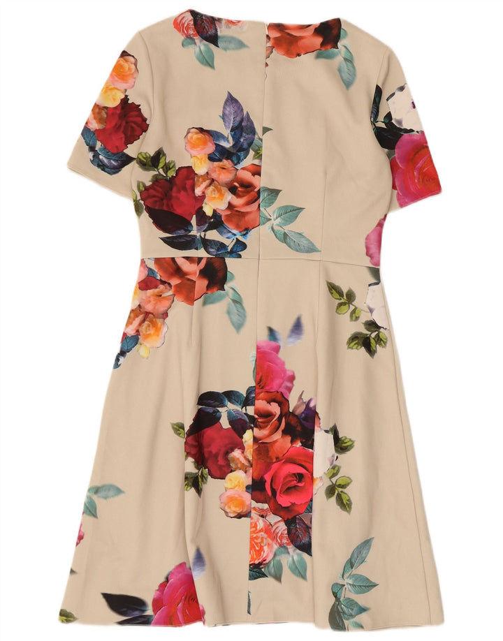 Phase Eight Γυναικείο φόρεμα A-Line UK 12 Medium Off White Floral Polyester