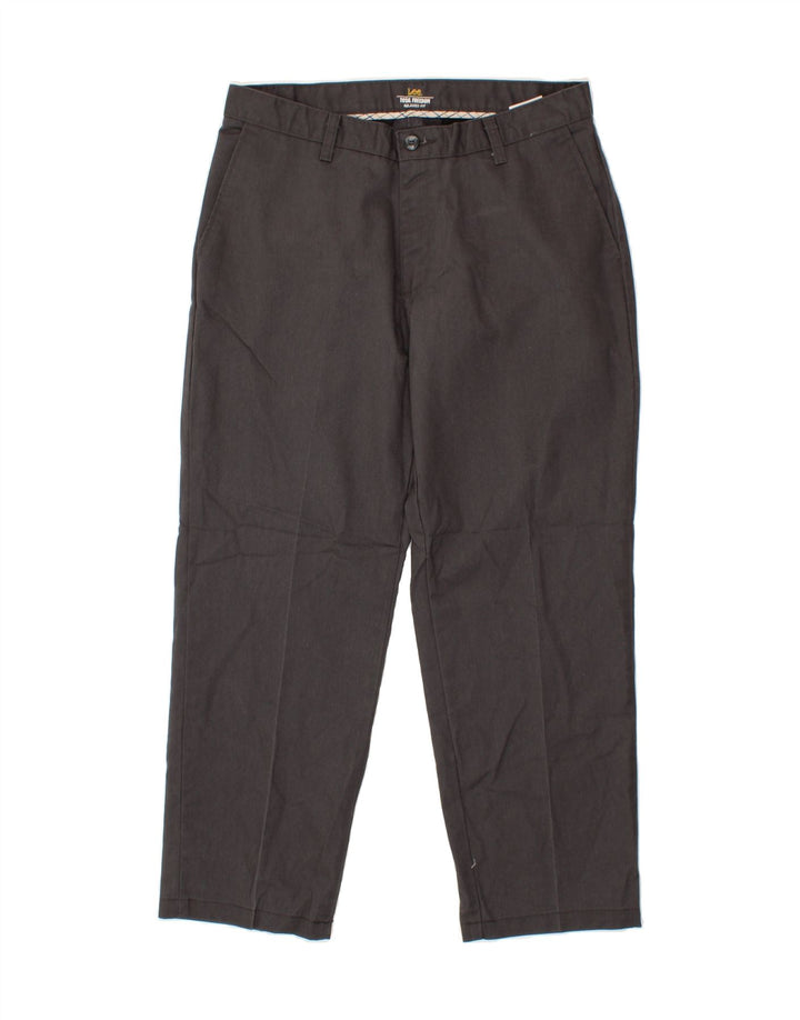 LEE Mens Relaxed Fit Chino Trousers W33 L29 Grey Polyester Vintage Lee and Second-Hand Lee from Messina Hembry 