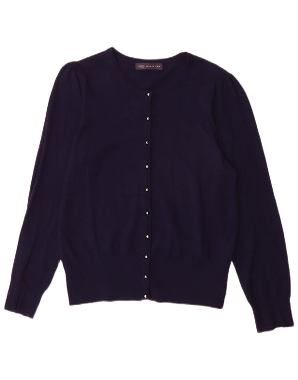 Marks & Spencer Γυναικεία ζακέτα UK 14 Large Navy Blue Viscose
