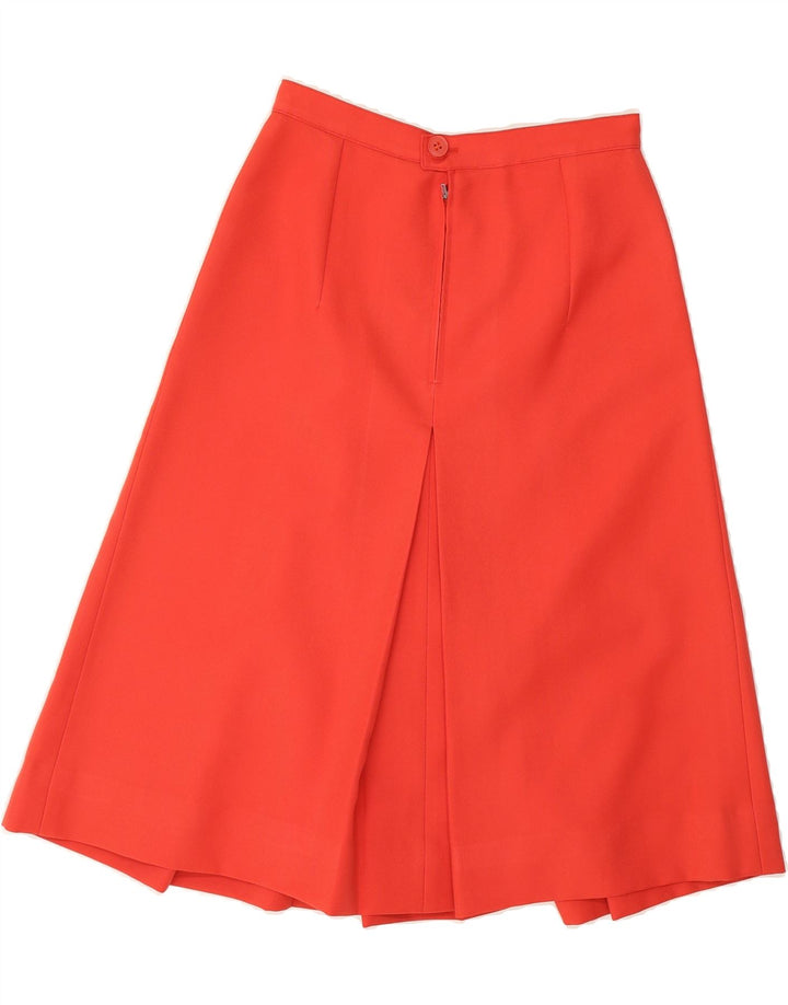 VINTAGE Womens Pleated Skirt  W26 Small Red Polyester Vintage Vintage and Second-Hand Vintage from Messina Hembry 