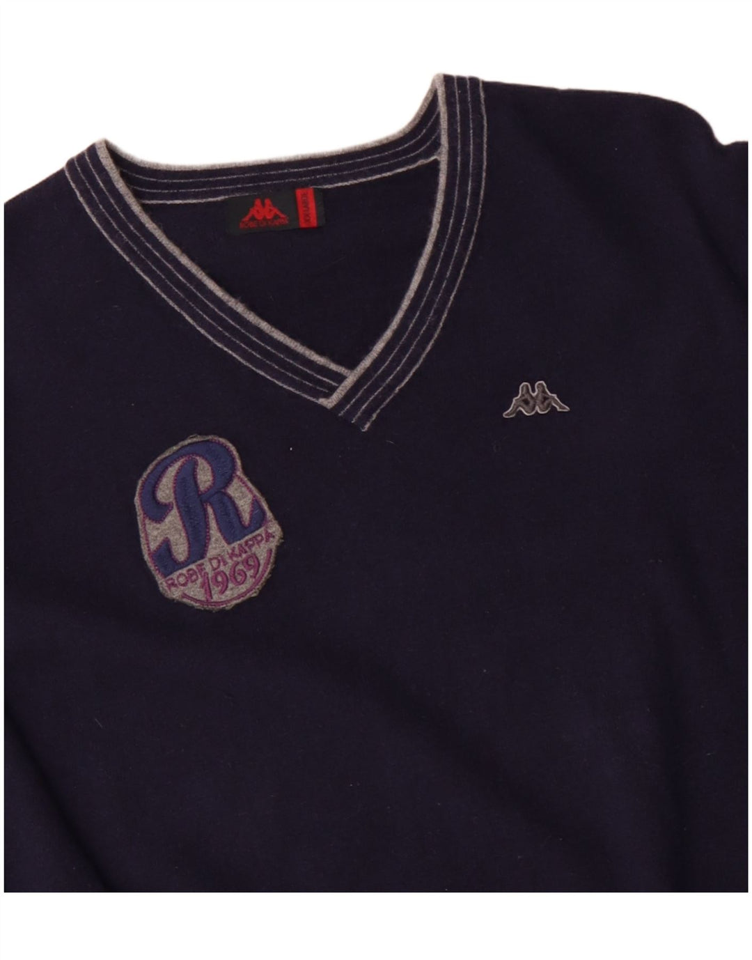 KAPPA Ανδρικό πουλόβερ γραφικό V-Neck Jumper 2XL Navy Blue Cashmere