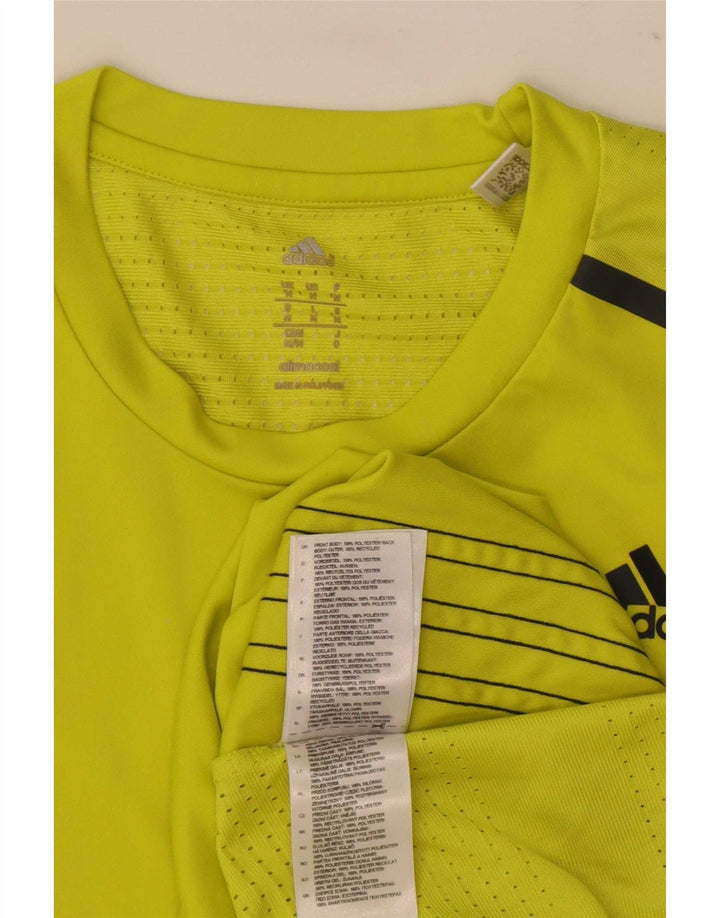 Ανδρικό T-Shirt Adidas Climacool Τοπ μεσαίου κίτρινου πολυεστέρα
