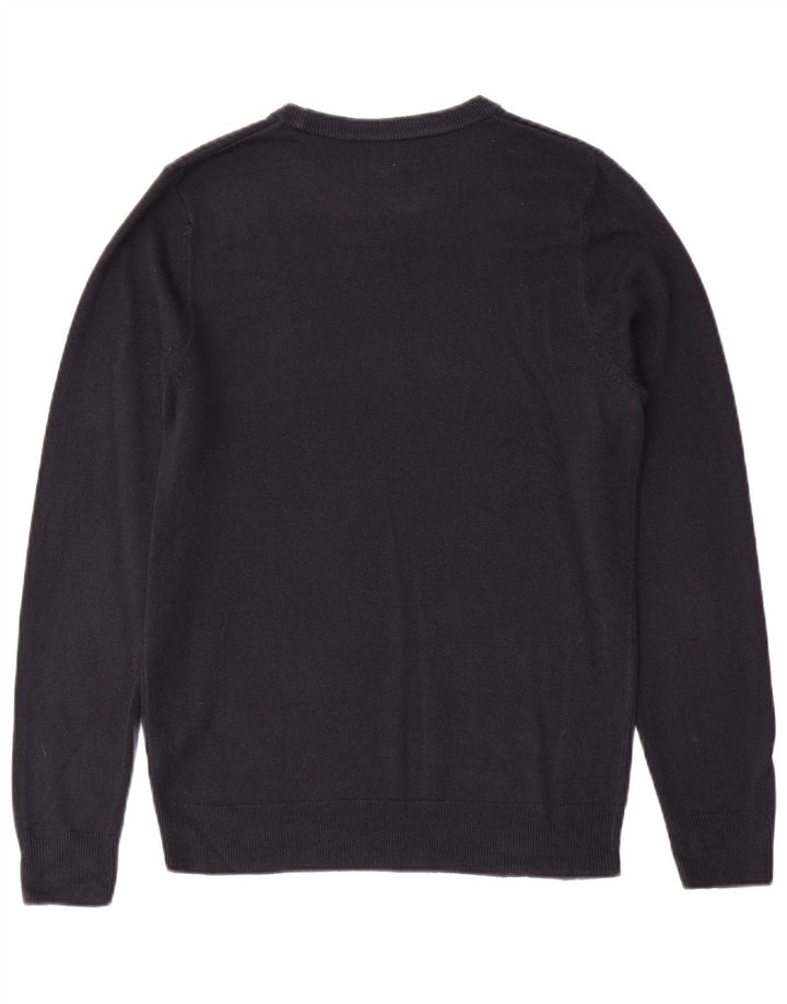 Ανδρικό πουλόβερ Marks & Spencer Crew Neck Jumper Μικρό Navy Blue Cashmere