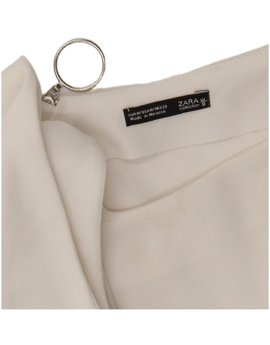 Zara Γυναικείο Crop Top UK 12 Medium White