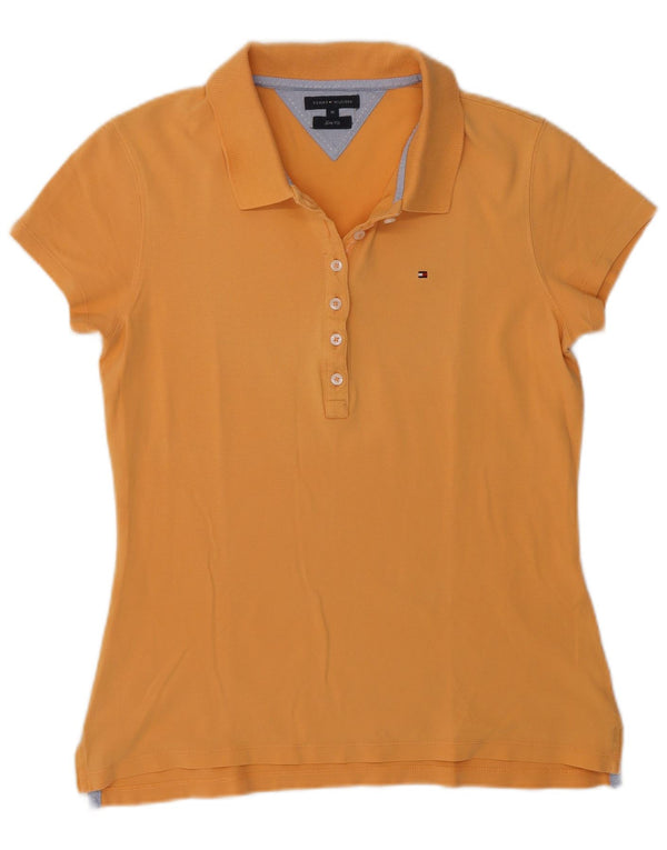 Tommy Hilfiger Γυναικείο Slim Fit Polo Shirt UK 12 Medium Orange