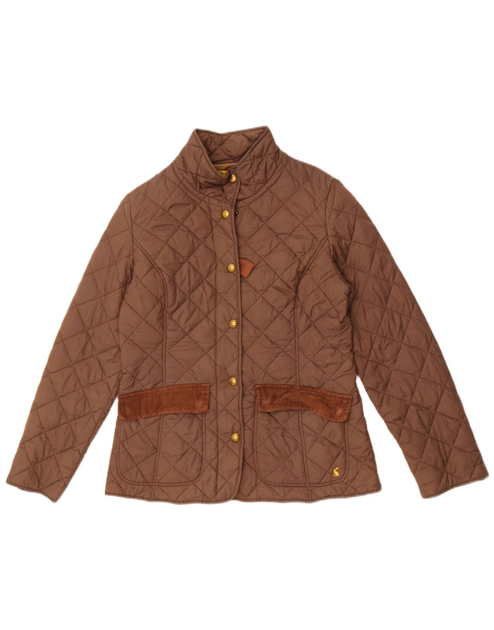 Joules Γυναικείο Καπιτονέ Μπουφάν UK 12 Μεσαίο Γκρι Βαμβακερό