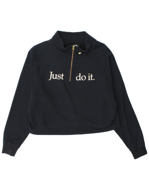 Γυναικείο φούτερ με φερμουάρ Nike Jumper UK 14 Medium Navy Blue