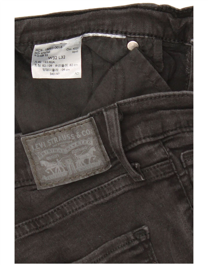 Levi's Womens 724 High Rise Bootcut Jeans W32 L32 Μαύρο