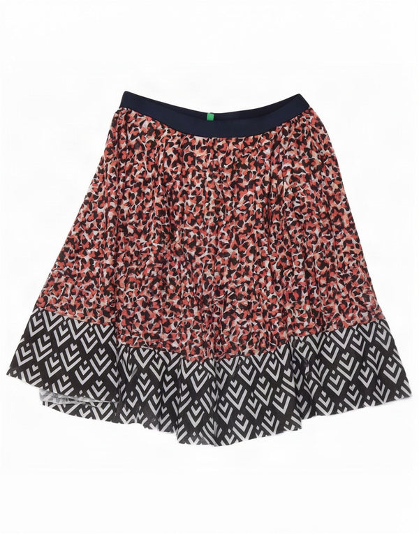 Γυναικεία φούστα Benetton A-Line XS W26 Πολύχρωμη γεωμετρική πεταλούδα