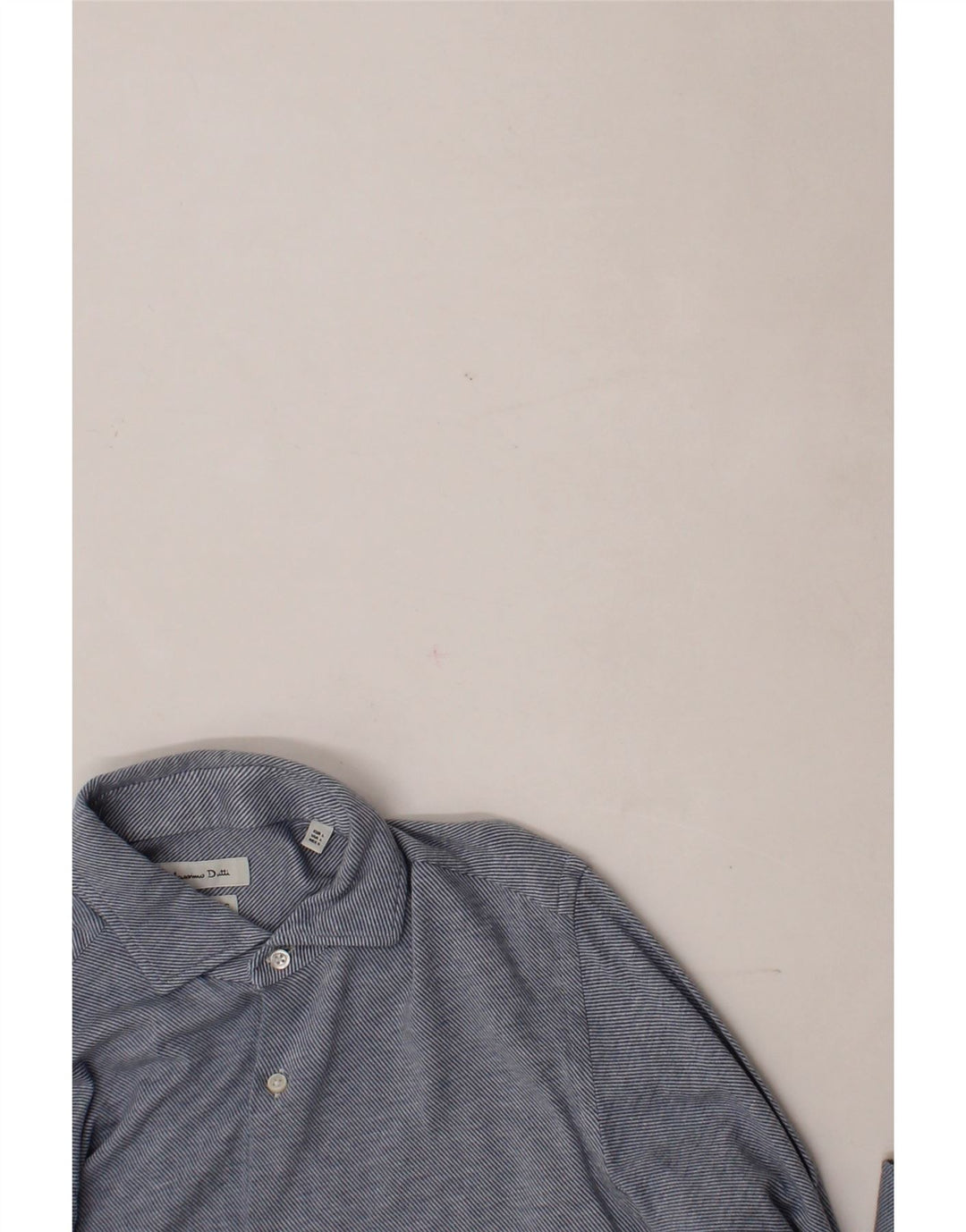 MASSIMO DUTTI Mens Shirt Large Navy Blue Pinstripe Cotton Vintage Massimo Dutti and Second-Hand Massimo Dutti from Messina Hembry 