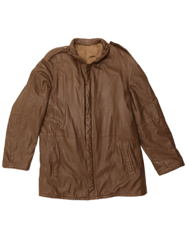 Vintage Ανδρικό Στρατιωτικό Δερμάτινο Μπουφάν UK 42 XL Δερμάτινο Χακί