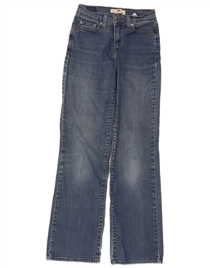 Levi's Womens 512 Perfectly Slimming Bootcut Jeans W26 L30 Blue Cotton
