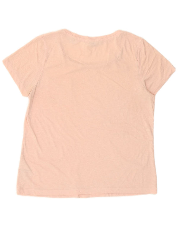 Jack Wills Γυναικείο T-Shirt Top UK 12 Medium Pink Polyester