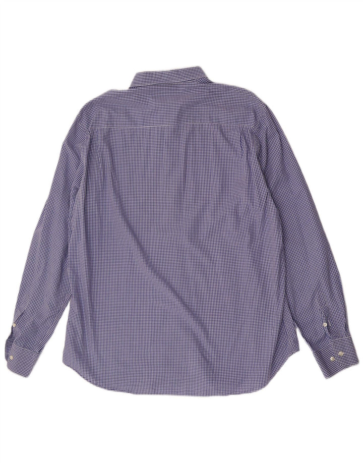 Ανδρικό πουκάμισο Massimo Dutti 2XL Blue Gingham Cotton