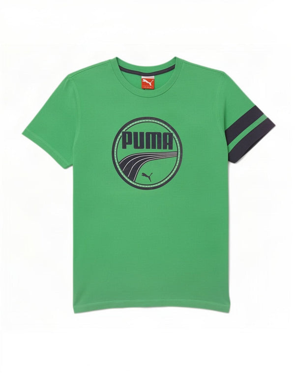 Ανδρικό γραφικό μπλουζάκι Puma, Βαμβακερό, μικρό πράσινο χρώμα