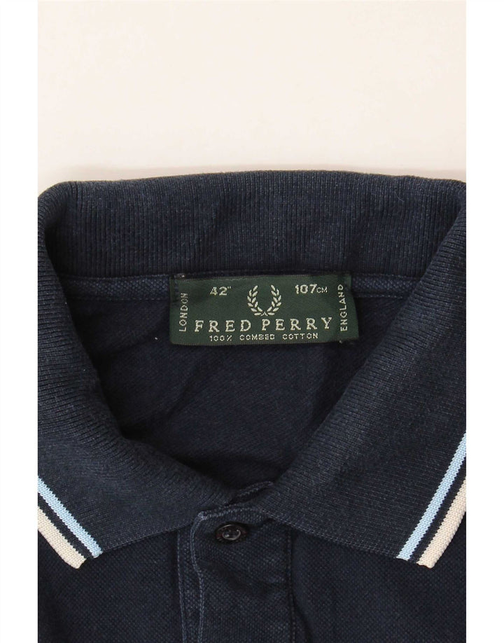 Fred Perry Ανδρικό πουκάμισο πόλο με μεσαίο μπλε ναυτικό βαμβακερό ριγέ