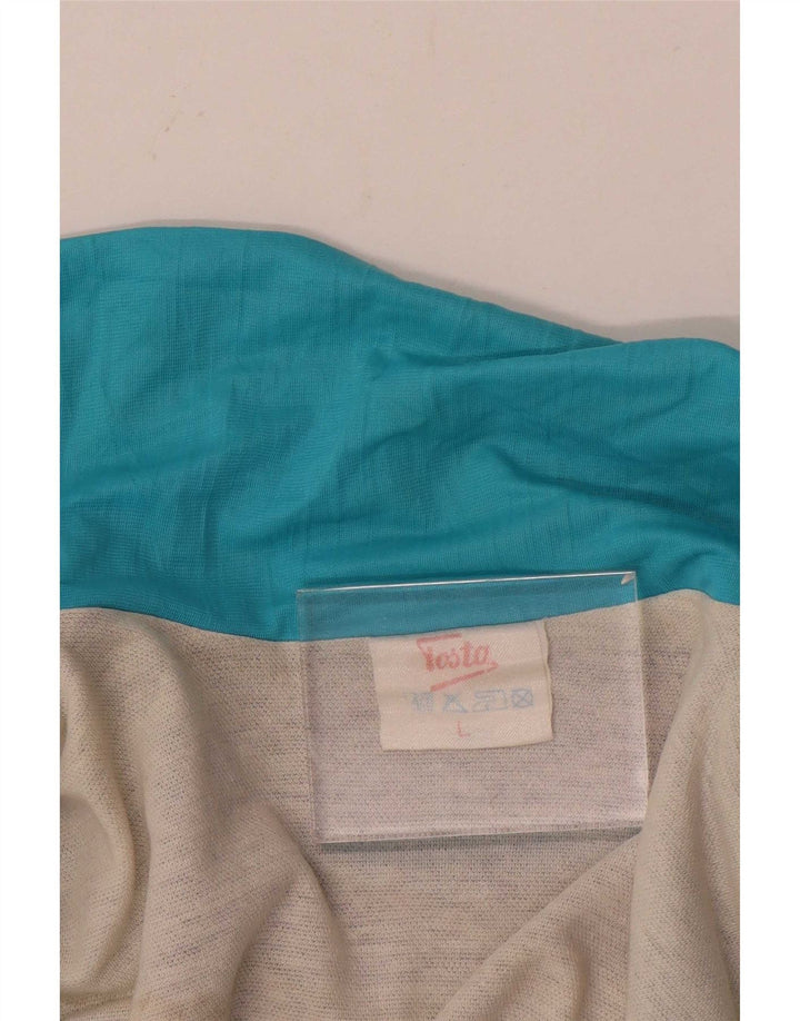 Vintage ανδρική αθλητική φόρμα Top Jacket Large Navy Blue Colourblock