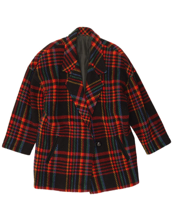 Vintage γυναικείο τζάκετ 1 κουμπιού Blazer IT 46 Μεγάλο πολύχρωμο τσεκ