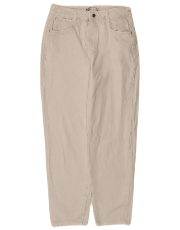 Zara Γυναικείο ψηλόμεσο τζιν EU 40 Medium W30 L27 Λευκό