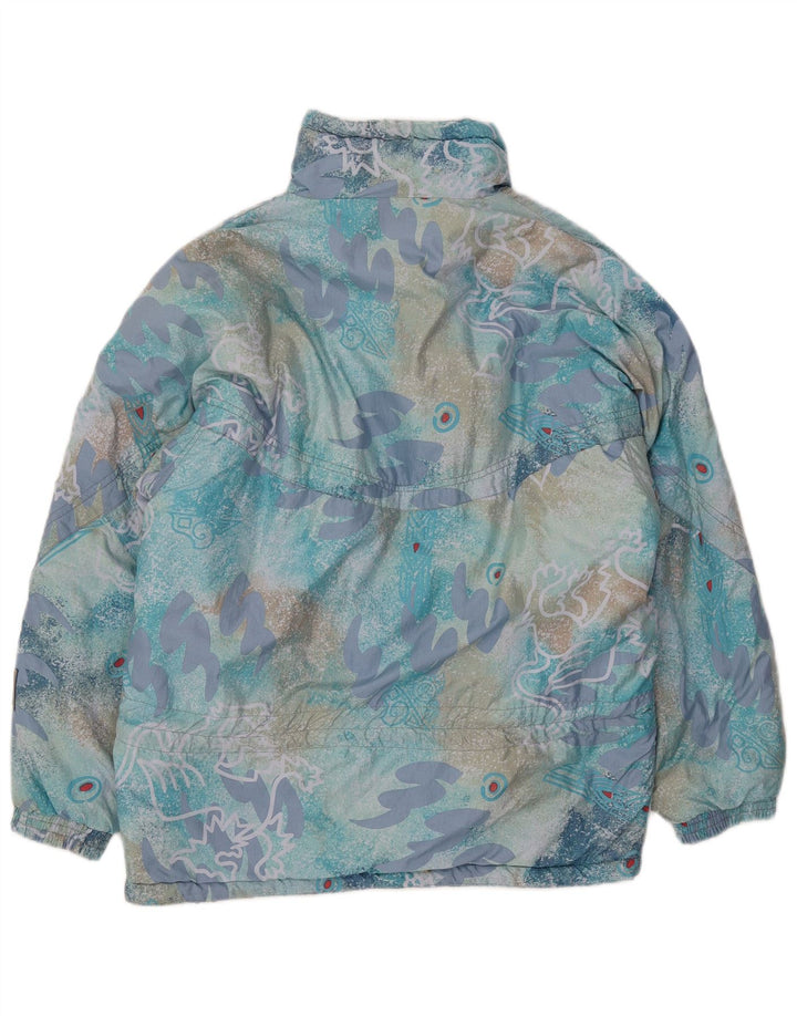 Γυναικείο μπουφάν VINTAGE Abstract Pattern Windbreaker IT 42 Medium Blue