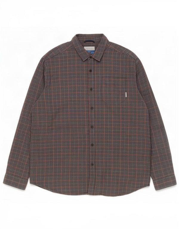 Ανδρικό πουκάμισο Columbia Flannel 2XL Γκρι βαμβακερό Gingham