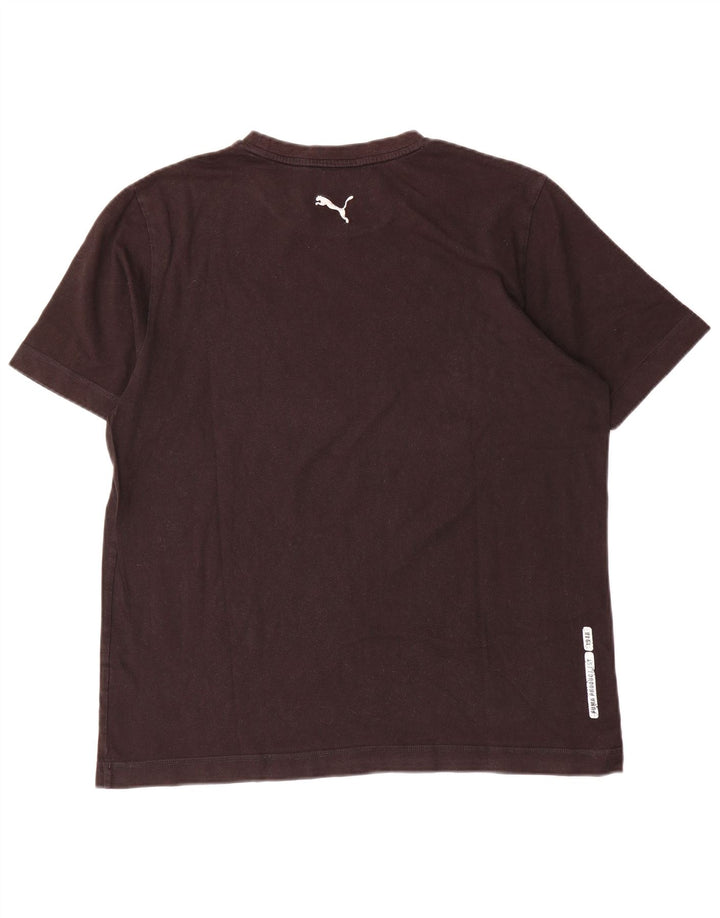 Ανδρικό γραφικό μπλουζάκι Puma Top μεγάλο καφέ βαμβακερό