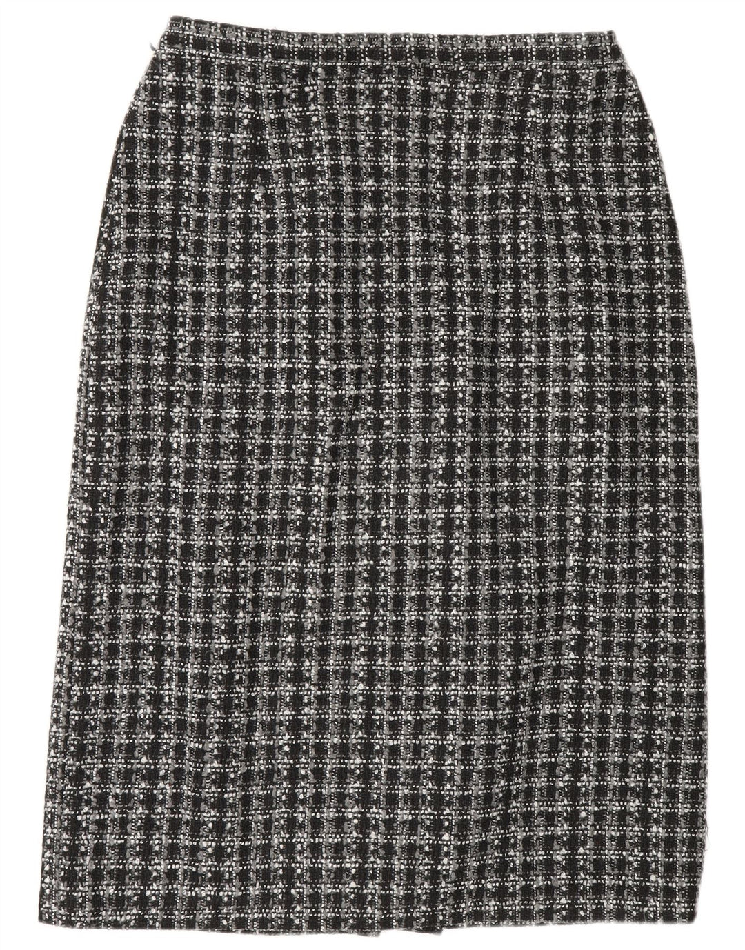 Klasse Γυναικεία Pencil Φούστα UK 16 Large W32 Black Check Polyester