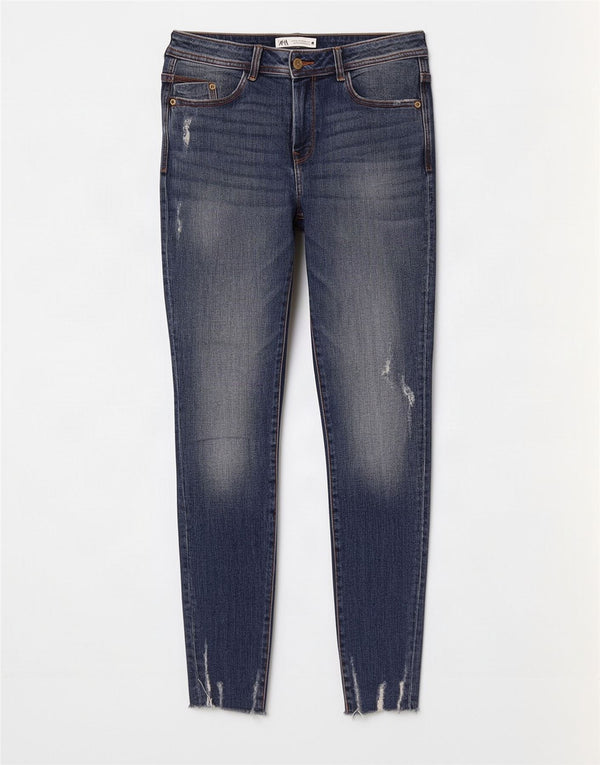 Zara Γυναικεία στενόχωρα τζιν EU 40 Medium W30 L28 Μπλε βαμβακερό