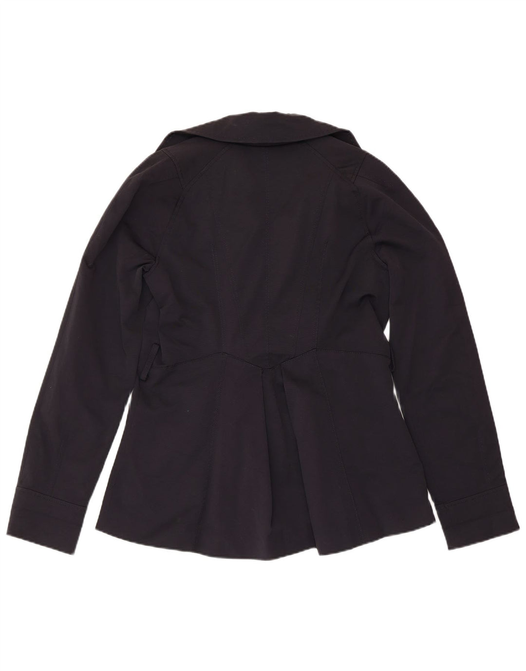 ZARA Γυναικείο παλτό μπιζελιού UK 12 Medium Navy Blue Cotton