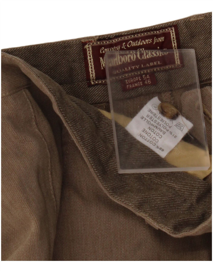 MARLBORO CLASSICS Ανδρικό κωνικό παντελόνι Chino EU 54 2XL W36 L29 Beige