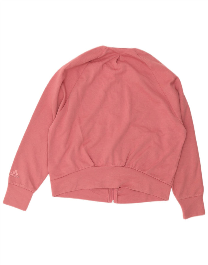 ADIDAS Womens Oversized Tracksuit Top Jacket UK 8/10 Small Pink Polyester